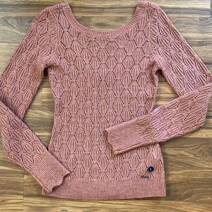 NWT Abercrombie & Fitch Pointelle Scoop Neck Knit Sweater